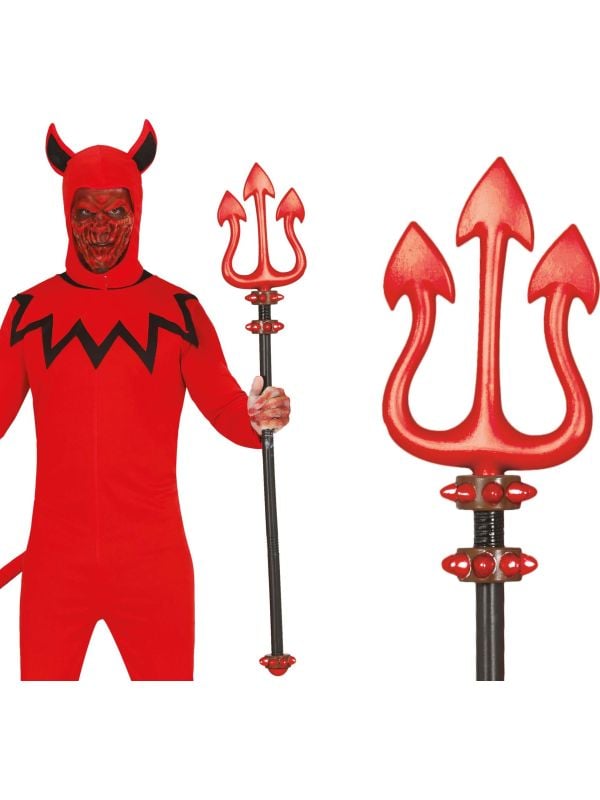 Rode duivel drietand 100 cm halloween
