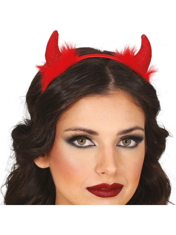 Rode duivel haarband halloween