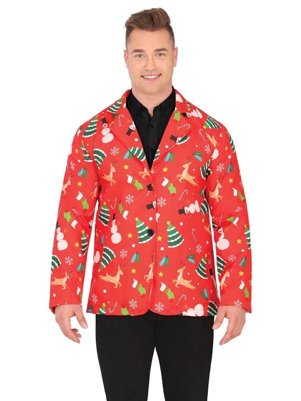 Rode foute kerstblazer heren main product photo