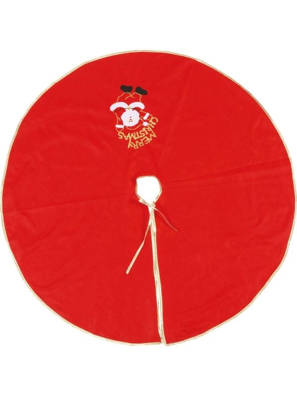 Rode kerstboom basis kleed merry christmas 120cm