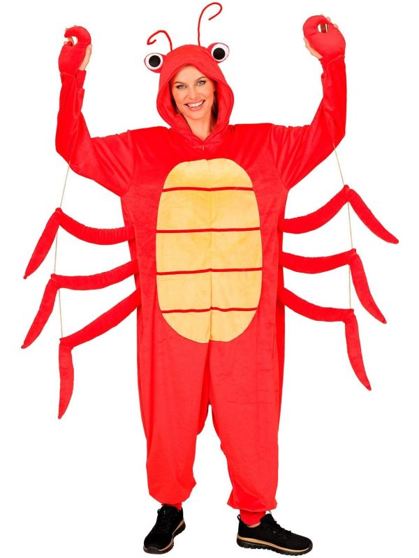 Rode Kreeft Onesie Volwassenen