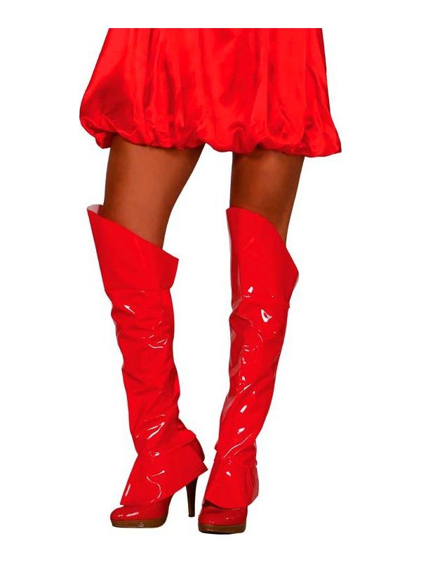 Rode opzetlaarzen latex look main product photo