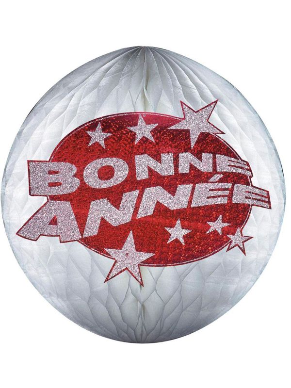 Rode papieren holografische Bonne Anneé bal