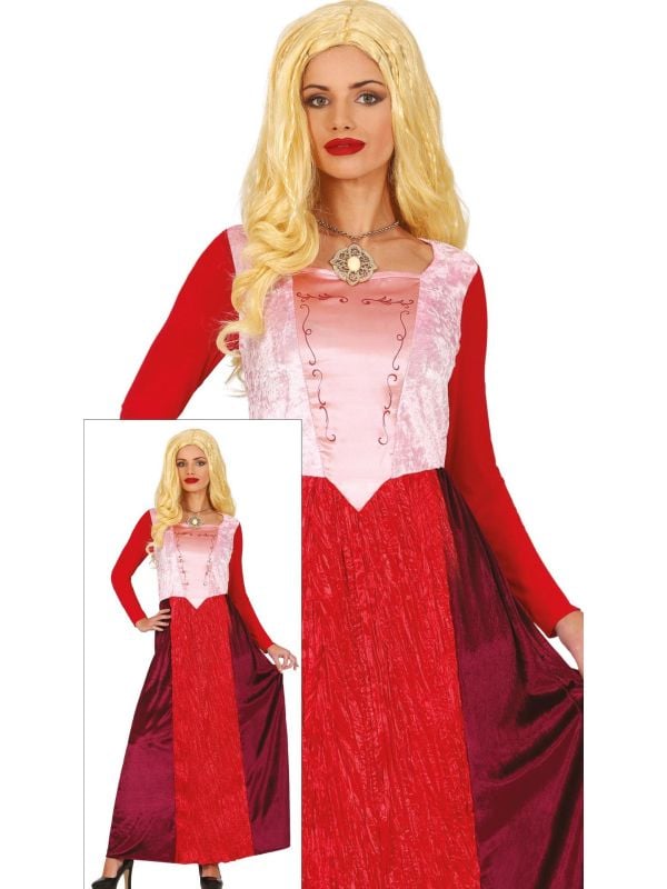 Rode tovenares jurk halloween dames