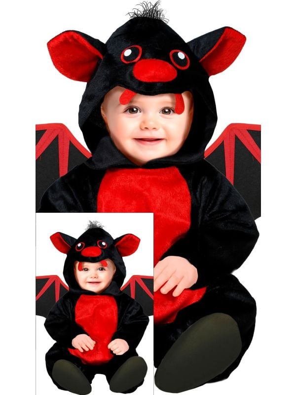 Rode vleermuis kostuum halloween baby