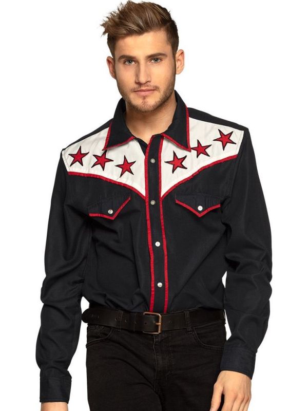 Rodeo blouse heren zwart main product photo