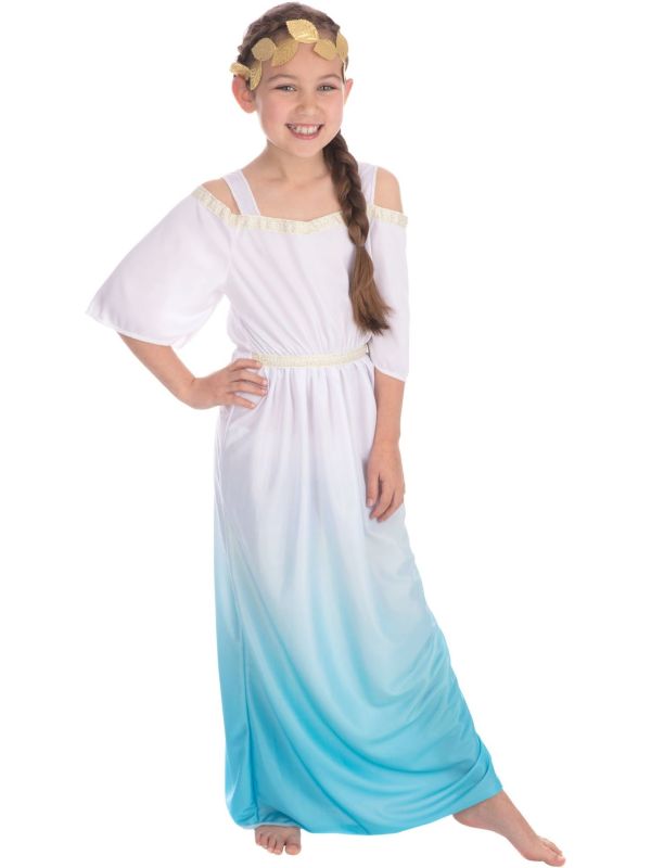 Romeinse Godin Jurk Kinderen Wit