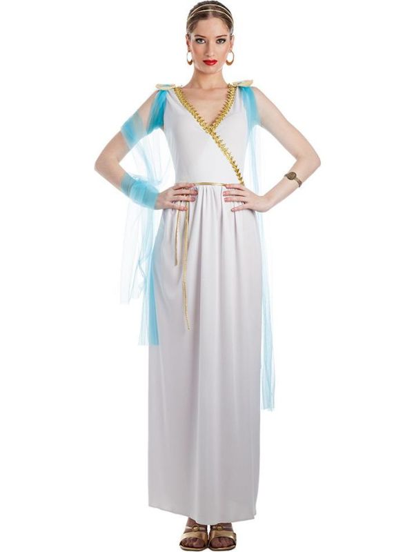 Romeinse Godin Jurk Wit Dames