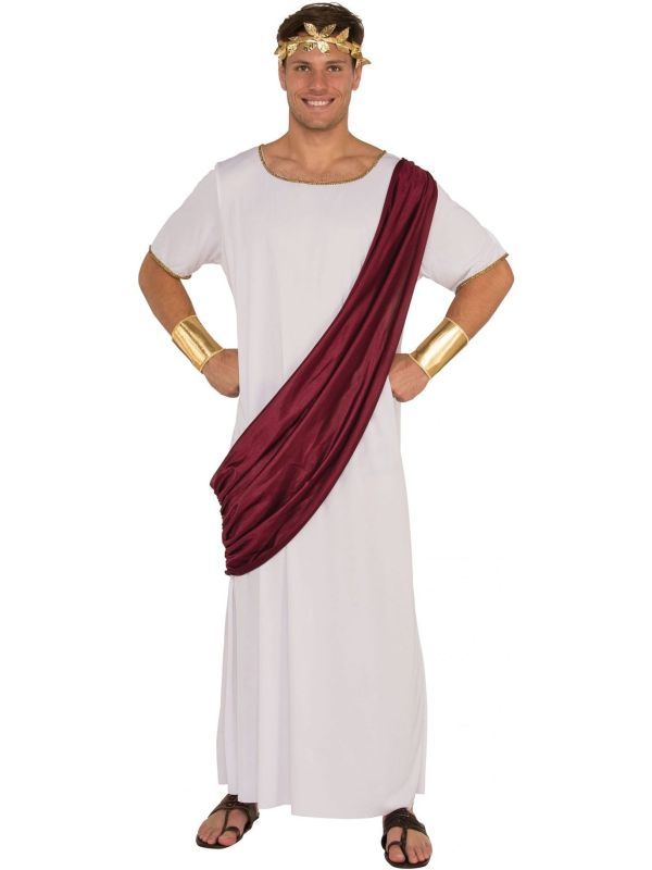 Romeinse Toga Wit Kostuum Heren