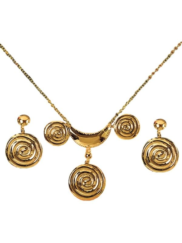 Romeinse vrouw ketting en oorbellen