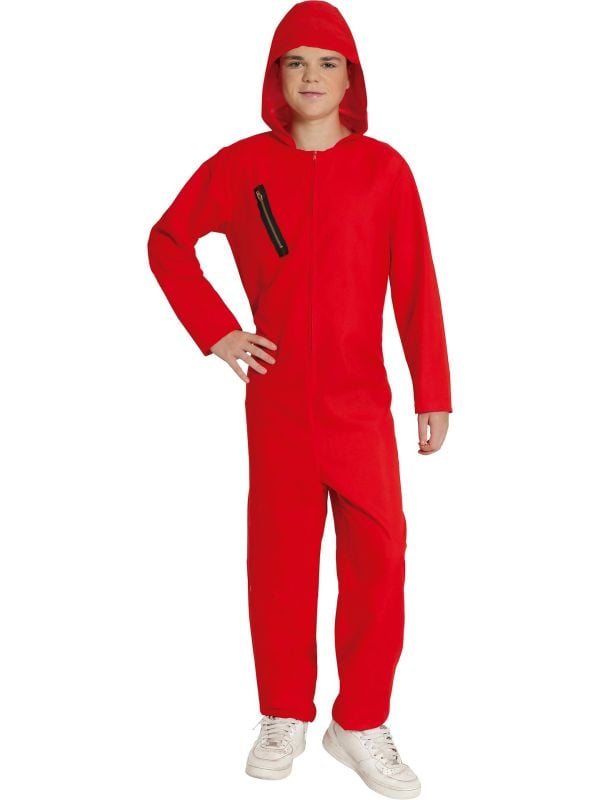 Rood Overall Casa de Papel Tiener 14-16 Jaar