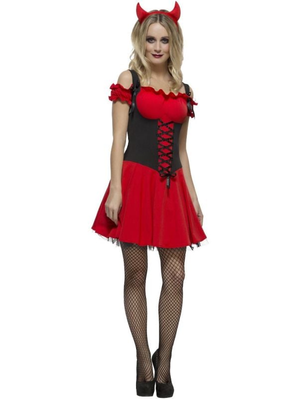 Rood zwart duivels pakje