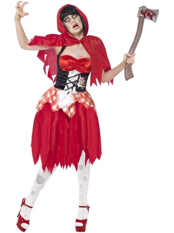 Roodkapje vrouwen zombie kostuum main product photo