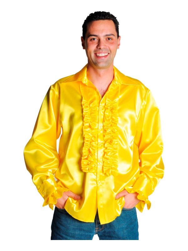 Rouches blouse geel luxe heren main product photo