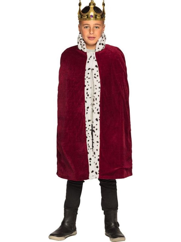Roya luxe koningsmantel rood kind