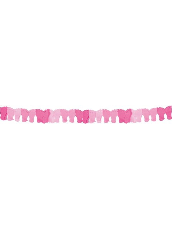 Roze baby voetjes slinger 6 meter main product photo