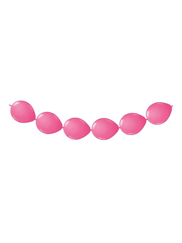 Roze ballonnenslinger knoopballon 3 meter