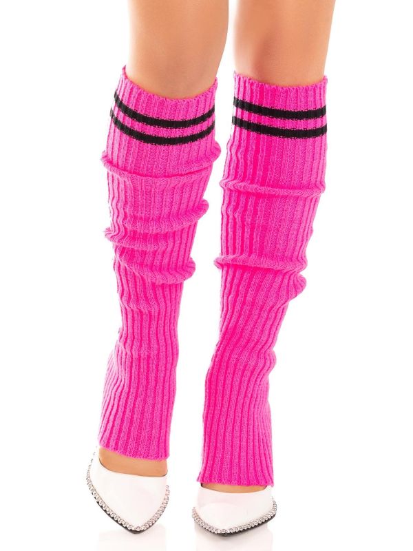 Roze Beenwarmers met strepen dames main product photo