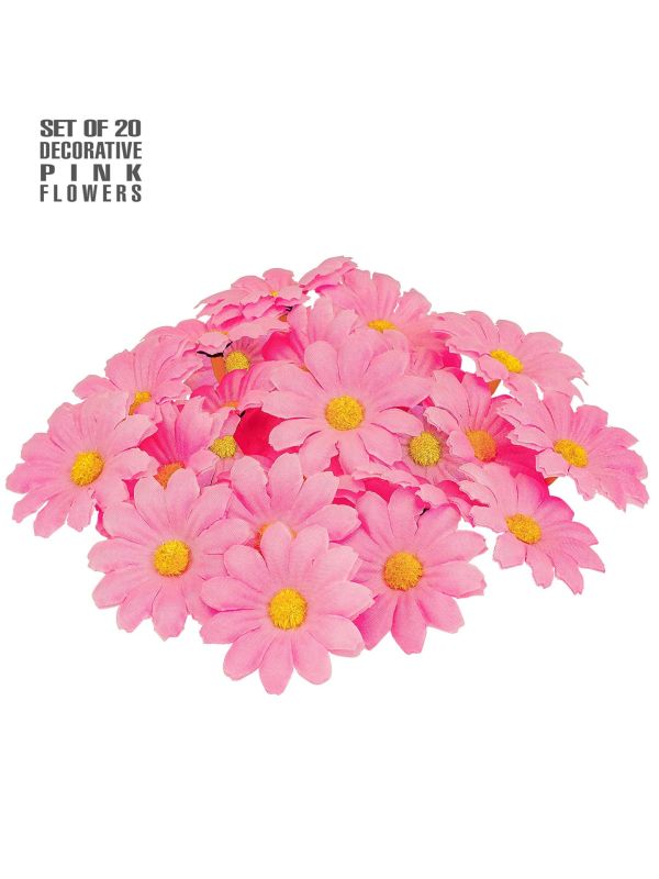 Roze Bloemen Decoratieset 20 Stuks