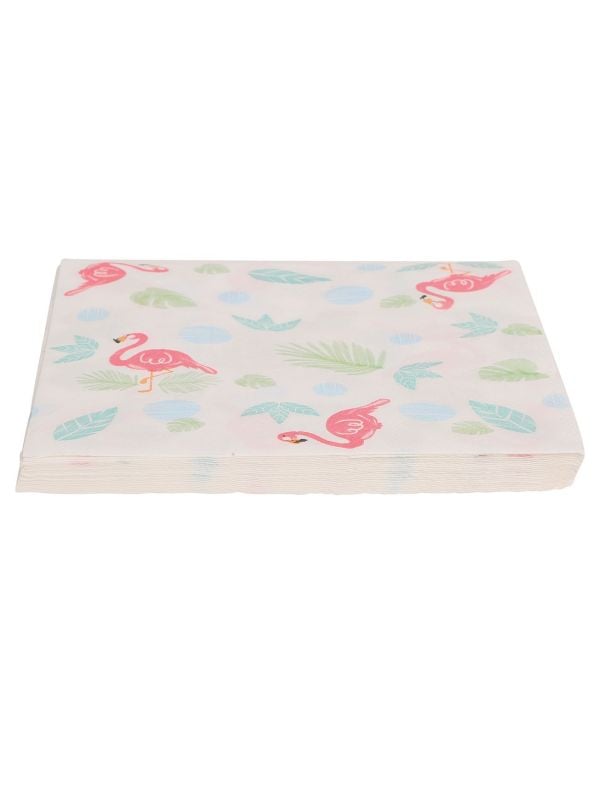 Roze flamingo servetten