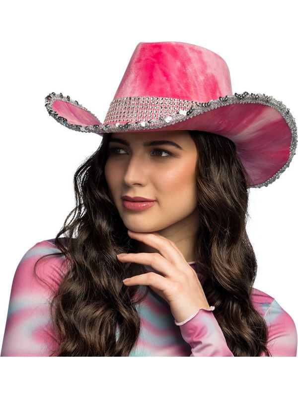 Roze Glamour Cowboyhoed