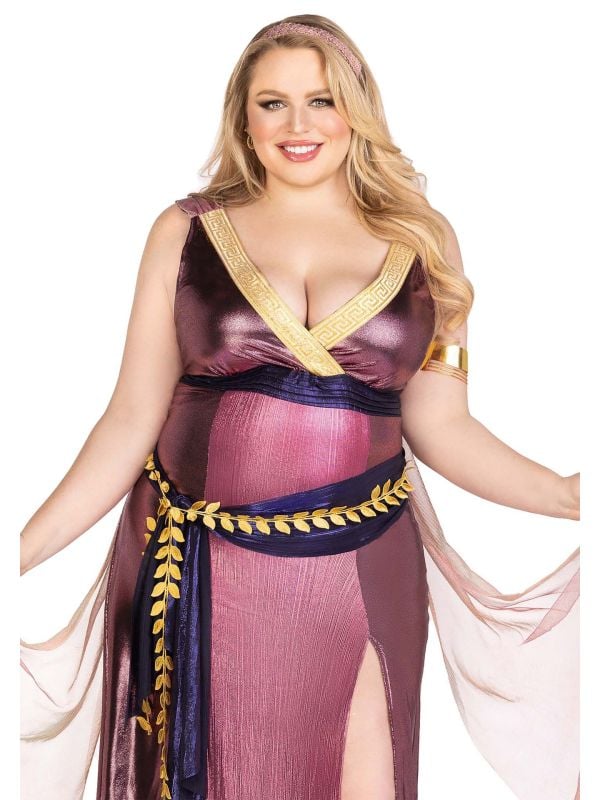 Roze godin jurk plus size vrouwen