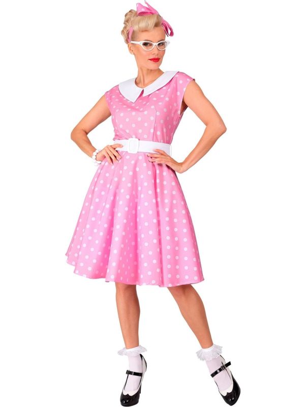Roze Jaren 50 Jurkje Barbie Vrouwen