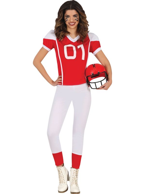 Rugby Dames Trainingsshirt Rood/Wit main product photo
