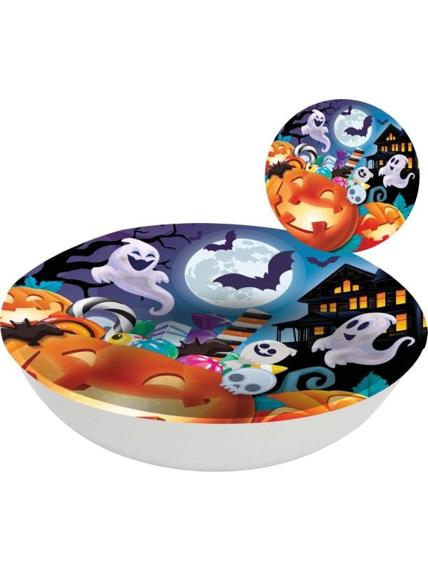 Schaal pompoen vrolijk 32 cm halloween