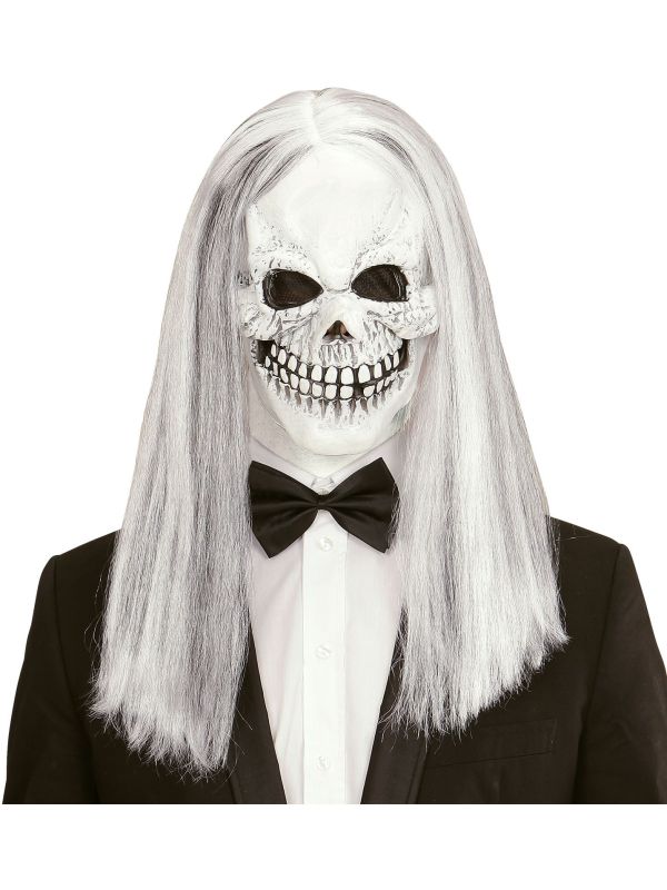 Schedel masker met pruik main product photo