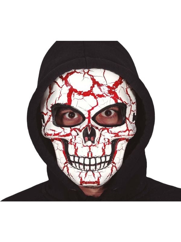 Schedel met aders masker halloween