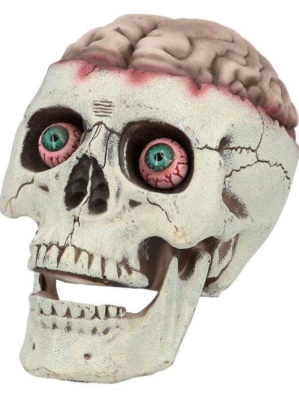 Schedel met beweegbare kaak halloween decoratie