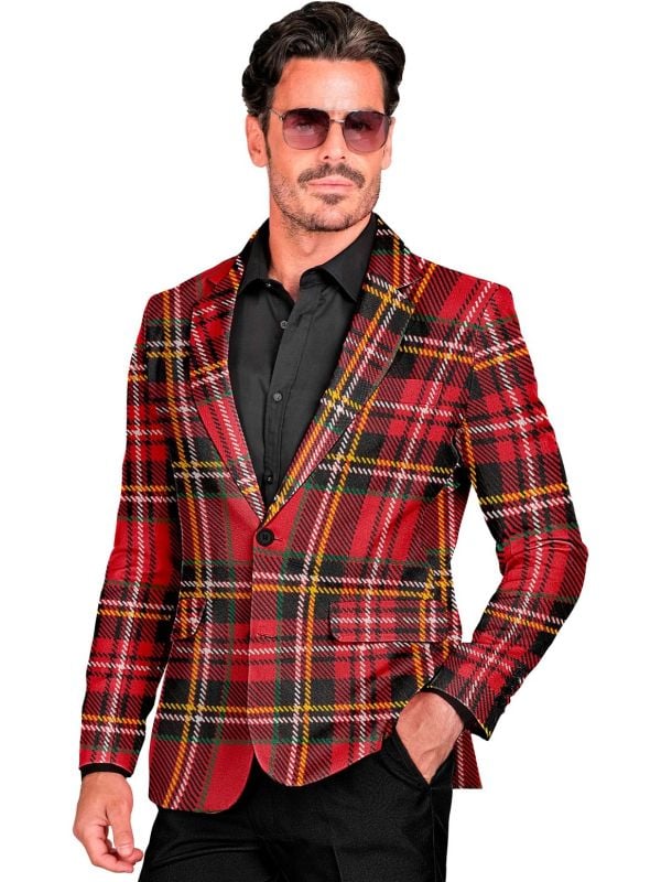 Scotse tartan jasje rood mannen
