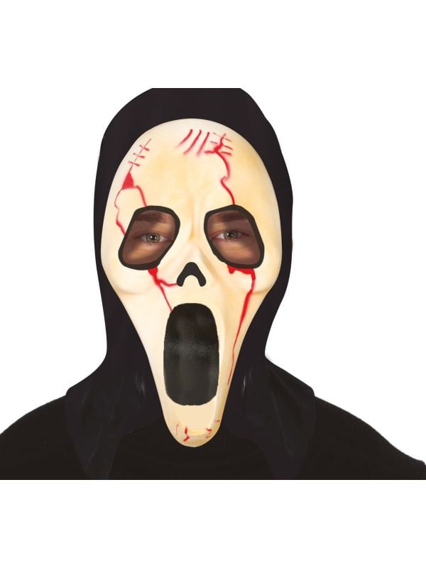 Scream masker met kap halloween