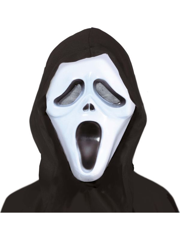 Scream masker met kap kind halloween main product photo