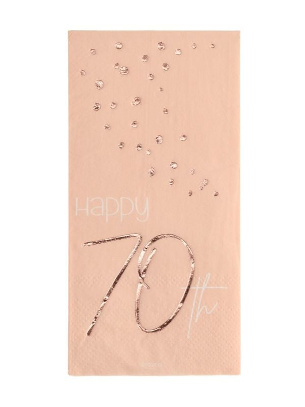 Servetten elegant lush blush 70 jaar 10 stuks