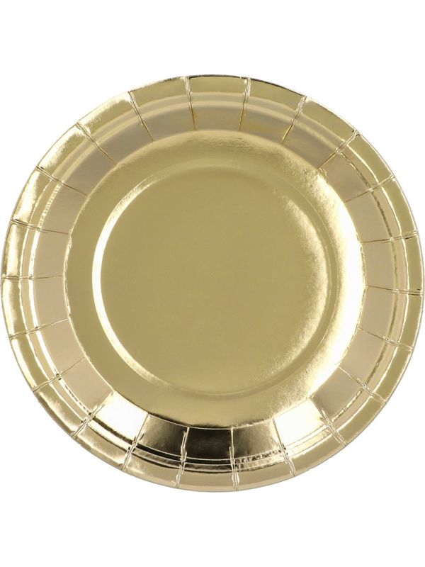 Set 6 papieren bordjes Goud