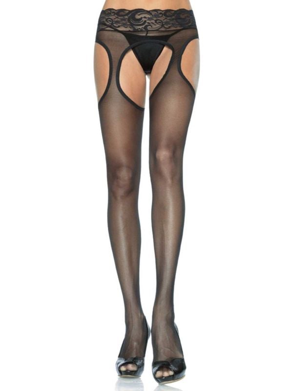 Sexy plus size panty zwart main product photo