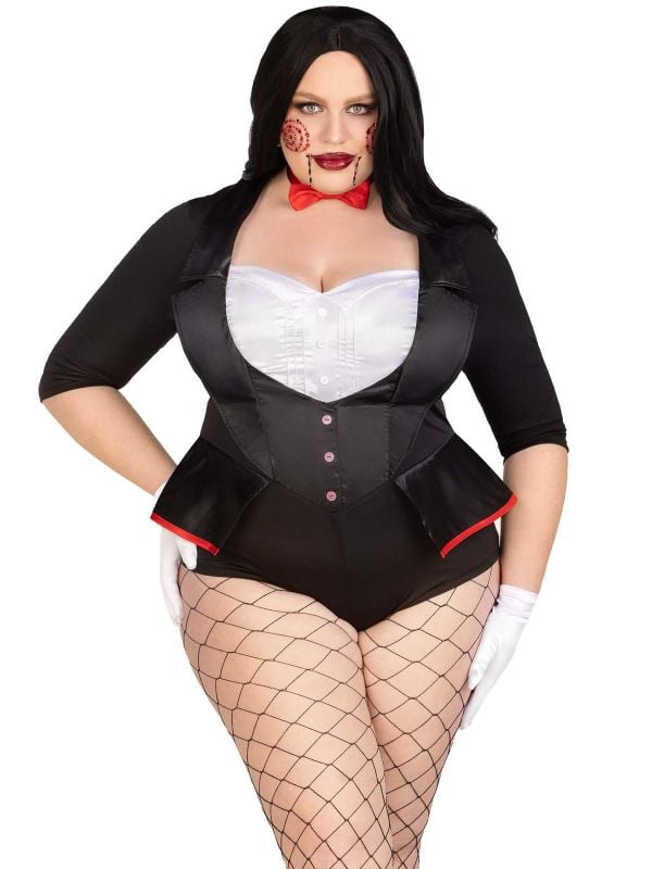 Sexy strakke smoking bodysuit plus size vrouwen