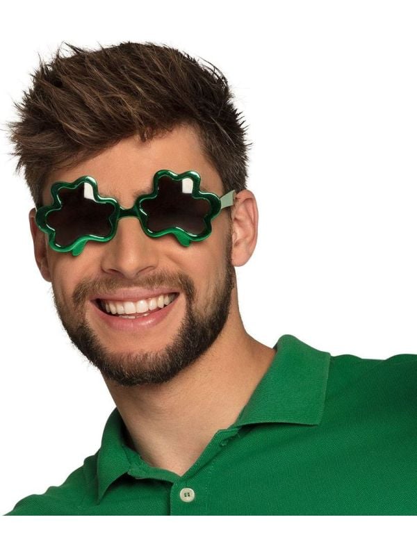 Shamrock groene feestbril