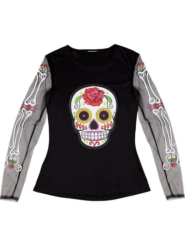 Shirt met schedel print