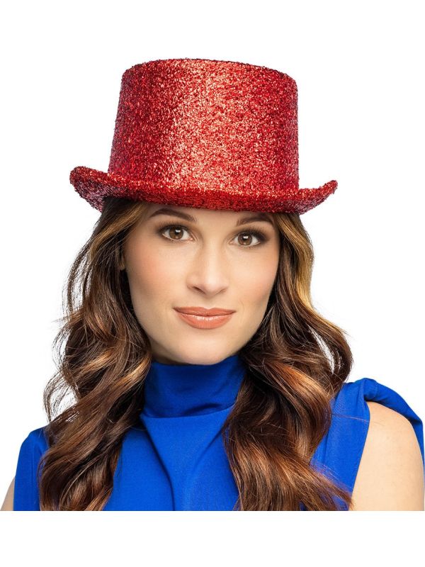 Show Hoed Glitter Rood