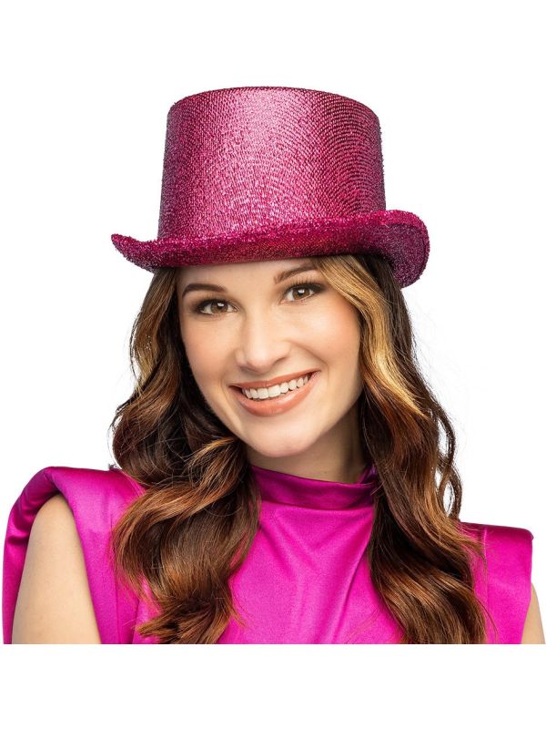 Show Hoed Glitter Roze