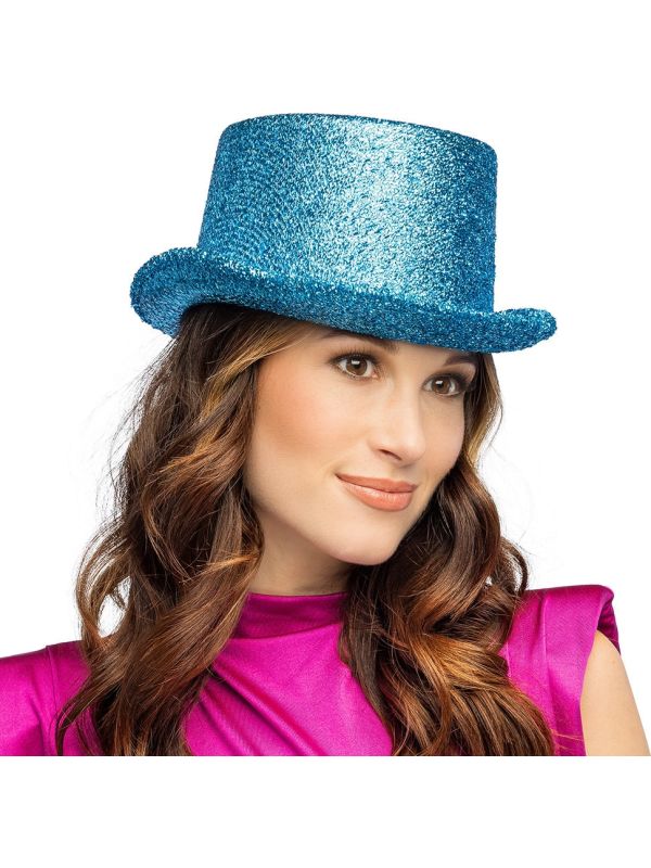 Show Hoed Glitter Turkoois Blauw