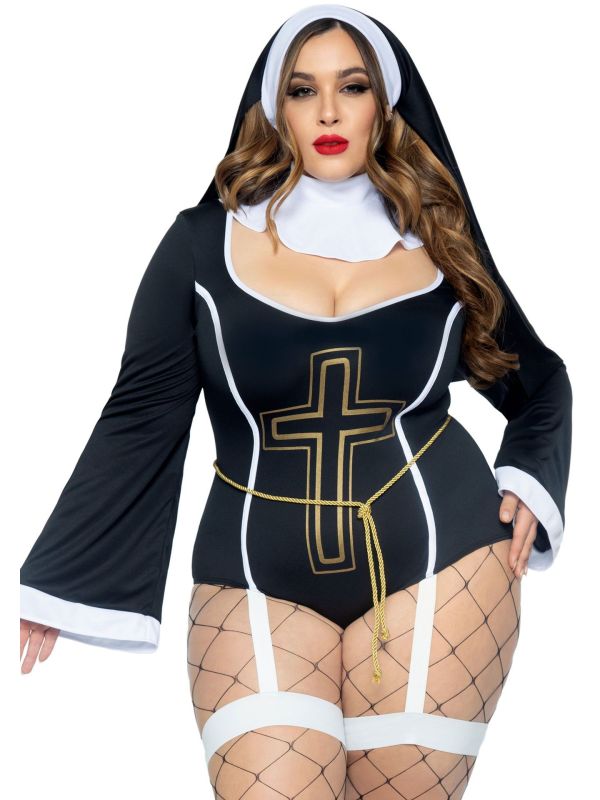 Sister Sin Verleidelijke Nonnenkostuum Plus Size main product photo