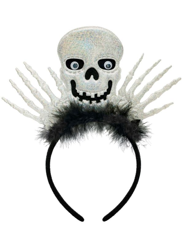 Skelet Haarband Halloween Wit Dames Mannen