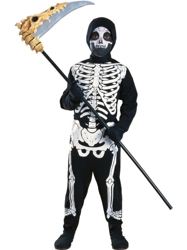 Skelet Jumpsuit met Capuchon Kinderen Halloween