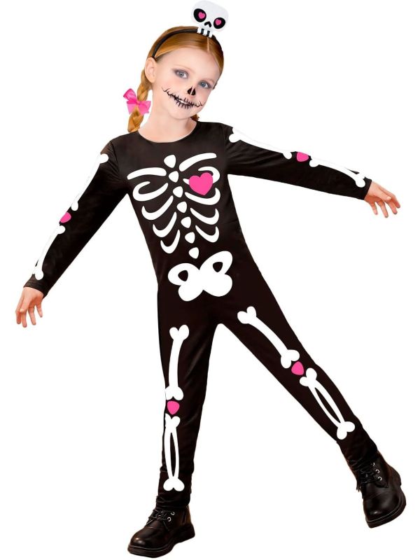 Skelet Jumpsuit Pak Meisjes