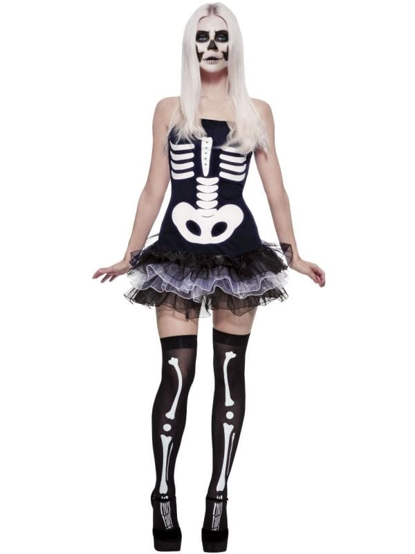 Skelet outfit dames met tutu main product photo