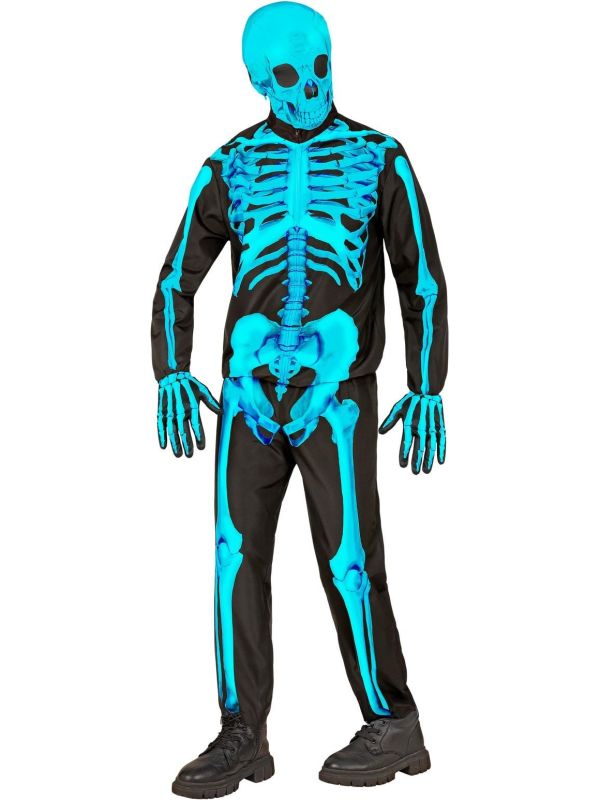 Skelet Pak Neon Turquoise Jongens